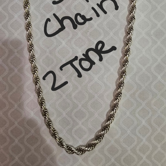 Jewelry - Direction One 2 tone chain 30" Braided very pretty necklace